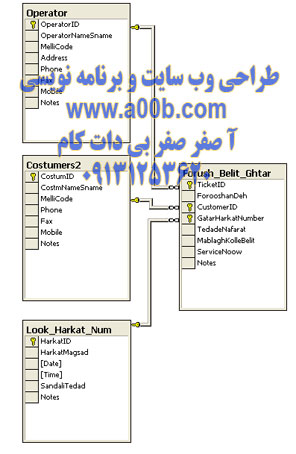 نمودار مربوط به ارتباط بین موجودیتهای سیستم آژانس هواپیمایی